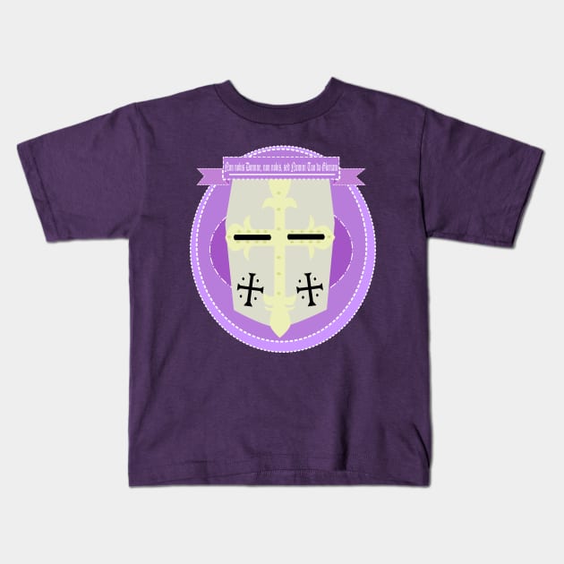 Knight Templar Purple Kids T-Shirt by Noakyr